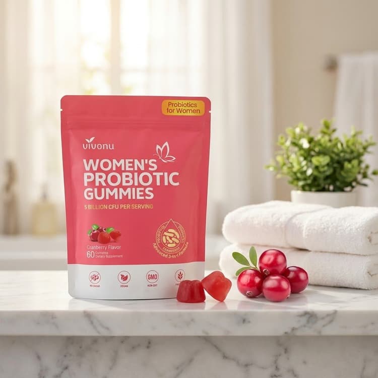 Women’s Probiotic Gummies, Cranberry Flavor